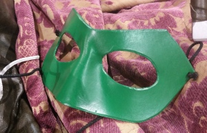 Poor lonely Green Lantern - you're the only one of my new leather masks that didn't sell!